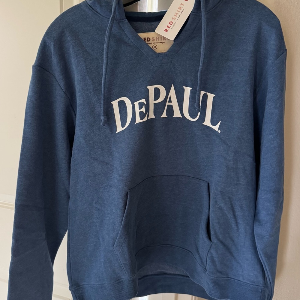 Women's Blue V-Neck Sweatshirt